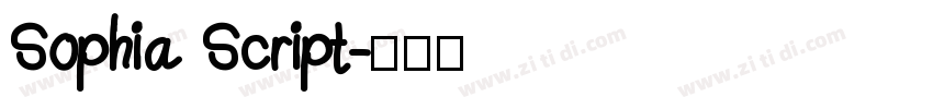 Sophia Script字体转换